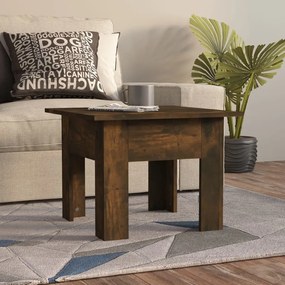 vidaXL Mesa de centro 55x55x42 cm aglomerado cor carvalho fumado