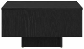 Mesa de Café vidaXL Carvalho Preto 60x60x31,5 cm Madeira de Engenharia