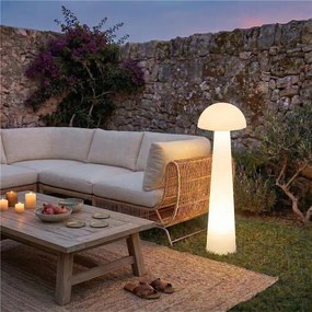 Candeeiro de exterior de pé branco 80 cm incl. LED IP44 - Fungi