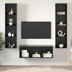 vidaXL Conjunto de Estantes para TV 3 pcs Carvalho preto