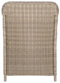 7 pcs conjunto de jantar para jardim castanho