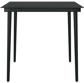 Conjunto jantar jardim 5 peças almofadas vidro vime cinzento PE