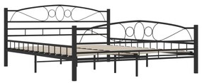 Estrutura de cama 160x200 cm aço preto