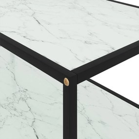 Mesa de centro 100x50x35 cm vidro temperado branco