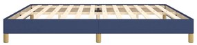Estrutura de cama sem colchão 200x200 cm tecido azul