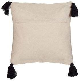 Almofada em algodão creme e preto 45 x 45 cm DEADNETTLE Beliani