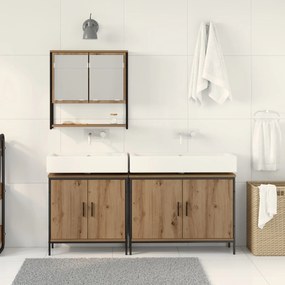 Conjunto de Móveis para Casa de Banho 3 Peças em Carvalho Artisan Made