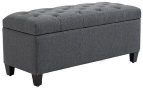 HOMCOM Elegante Banco com Armazenamento em Cinza Escuro | Aosom Portugal