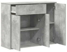 Aparador 88x30x70 cm contraplacado cinzento cimento