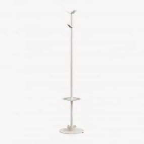 Cabide De Pé Com Suporte Para Guarda-chuvas Em Ferro Ercilia Tapioca Bege - Sklum