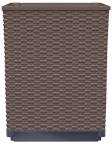 Vasos/floreiras 4 pcs 30x30x37 cm polipropileno castanho