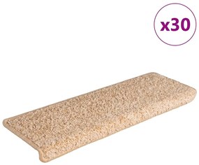 Tapetes de escadas 30 pcs 65x21x4 cm dourado