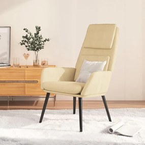 vidaXL Cadeira de descanso tecido cor creme