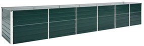 Canteiro elevado de jardim 480x80x77 cm aço galvanizado verde