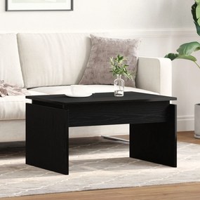 Mesa de Centro vidaXL Preta em Carvalho 68x38x50 cm Madeira Aconstruir