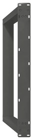 Pés para mesa de jantar em formato de U, 2 peças, antracite, 100x(72-7