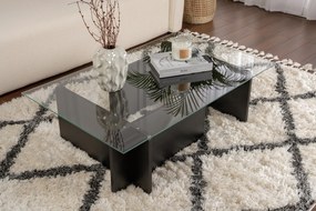 Mesa de Café Flavio - Preto Madeira - 105x30x65cm
