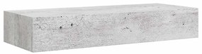 Prateleiras parede c/ gavetas 2pcs MDF 60x23,5x10 cm cinza cim.