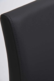 Banco de bar Panama em couro sintético 42 x 86-109 x 44 cm Cinzento