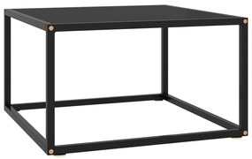 vidaXL Mesa de centro 60x60x35 cm vidro preto