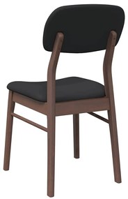 Cadeiras de jantar com almofadões 2 pcs madeira maciça castanho