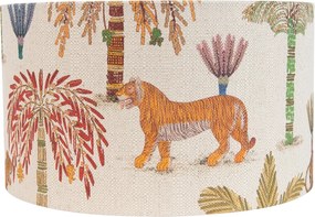 Abajur de tecido multicolorido com estampado animal 35/35/20