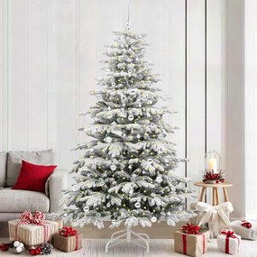 vidaXL Árvore de Natal Articulada Artificial Branco 240 cm PE e PVC