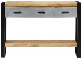Mesa consola 110x30x76 cm madeira de mangueira áspera maciça