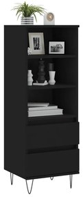 Aparador alto 40x36x110 cm derivados de madeira preto