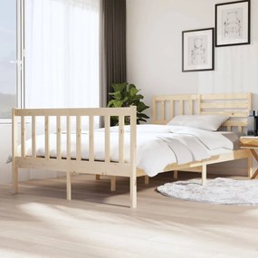 vidaXL Estrutura de cama 120x200 cm madeira maciça