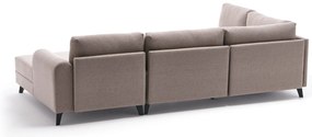 Sofá-Cama de Canto Efsun – Creme – 300x78x202 cm