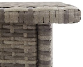 Mesa de centro 50x50x47 cm vime PE cinzento