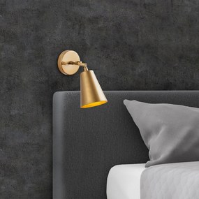 Candeeiro de Parede Evander – Dourado – 10 x 26 x 21 cm