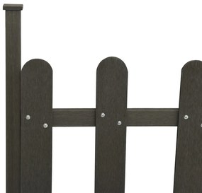 Cerca com postes 3 pcs 614x80 cm WPC