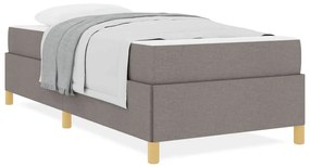 Cama Box Outros Taupe e Branco 90 x 190 cm tecido