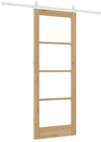 Conjunto de Porta Deslizante vidaXL com Conjunto de Ferragens 78x202 c