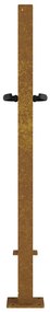 Portão de jardim 105x80 cm aço corten design erva
