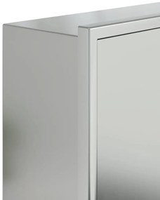 Nicho parede p/ duche 32x32x9 cm aço inoxidável prata escovada