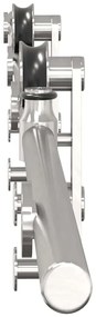 Kit ferragens p/ porta deslizante 200cm aço inoxidável prateado