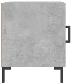 Mesa cabeceira 40x40x50cm derivados de madeira cinzento cimento