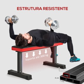 SPORTNOW Banco de Pesos Banco de Musculação Carga 300 kg Banco de Abdo