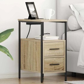vidaXL Mesa-de-cabeceira 2 pcs Carvalho sonoma 30 x 48 x 61 cm