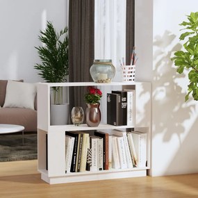 Estante/divisória 80x25x70 cm pinho maciço branco