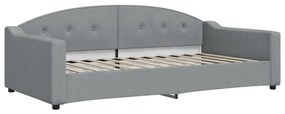 Sofá-cama c/ gavetão e colchões 100x200cm tecido cinzento-claro