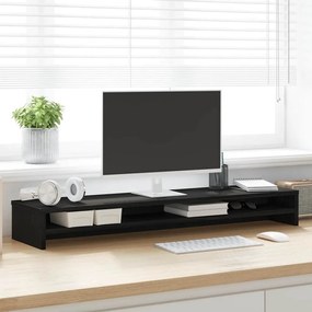 vidaXL Suporte p/monitor 100x24x13cm deriv. madeira carvalho preto