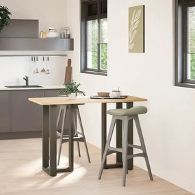Pés de mesa de bar em forma de T, 2 peças, preto, 40x35x(90-91) cm, aç