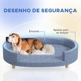 PawHut Sofá para Cães Grandes Sofá para Animais de Estimação com Almof