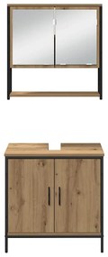 Conjunto de Móveis para Casa de Banho 4 Peças Carvalho Artesanal Madei