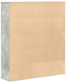 Estante 89x24x101,5 cm derivados de madeira cinzento cimento