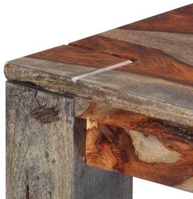 Mesa de jantar 180x90x76 cm madeira de acácia maciça cinzento